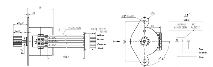 4-Phase 5-Wire Miniature Stepper Motor With Gearbox 20MM ATM Equipment